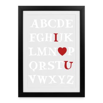 ABC I love you - Framed poster (27 × 37 cm) - black - Front