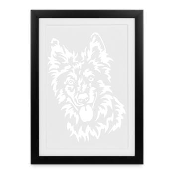 Tiger Head "Black Edition" - Framed poster (27 × 37 cm) - black - Front
