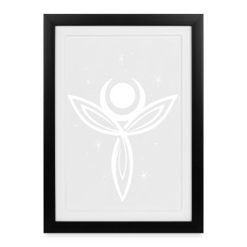 Goddess Moon Goddess Trinity Triquetra - Framed poster (27 × 37 cm) - black - Front