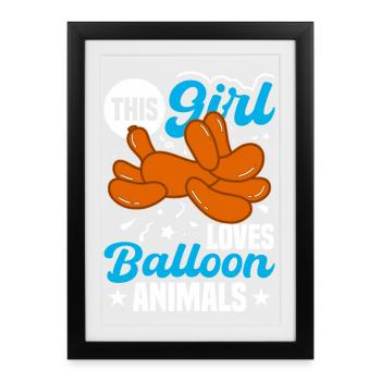 Balloon Twisting Design - Framed poster (27 × 37 cm) - black - Front