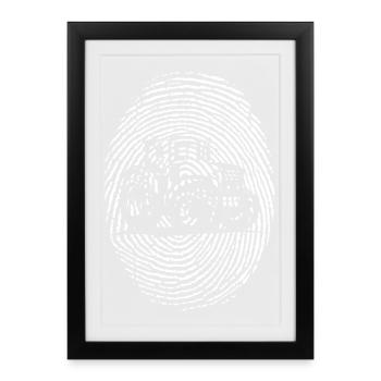 DNA Tractorist Farmer Farmer Fingerprint - Framed poster (27 × 37 cm) - black - Front