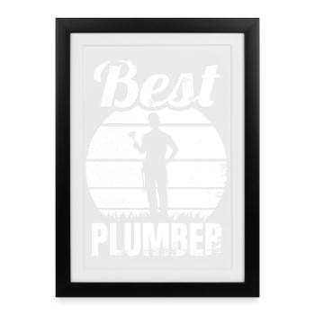 Best Plant Mechanic - Framed poster (27 × 37 cm) - black - Front