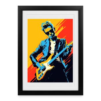Pop Art Rocker - Framed poster (27 × 37 cm) - black - Front