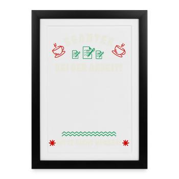 Schlafender Beamter - Gerahmtes Poster (27 × 37 cm) - Schwarz - Vorne