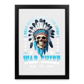 Indian Skull - Framed poster (27 × 37 cm) - black - Front