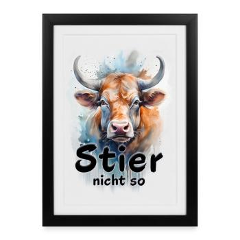 Taurus (me) not so (on) - Framed poster (27 × 37 cm) - black - Front