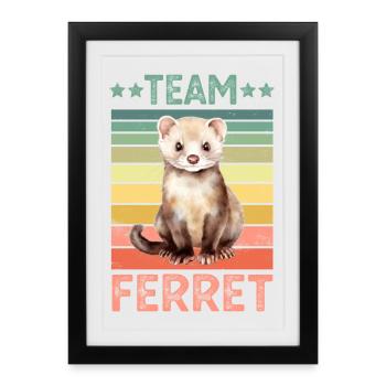 Furet - Affiche encadrée (27 × 37 cm) - noir - Devant