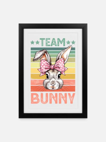 Rabbit Rabbit - Framed poster (27 × 37 cm) - black