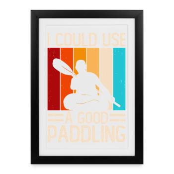 Humor Paddle Paddleboard for Amateurs - Framed poster (27 × 37 cm) - black - Front