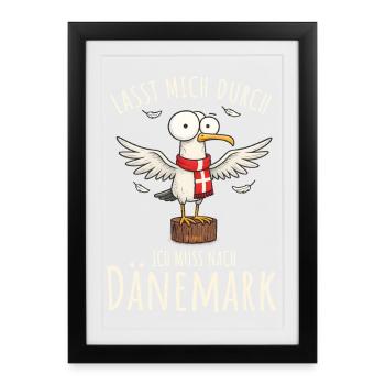 Let me through, I have to go to Denmark - Framed poster (27 × 37 cm) - black - Front