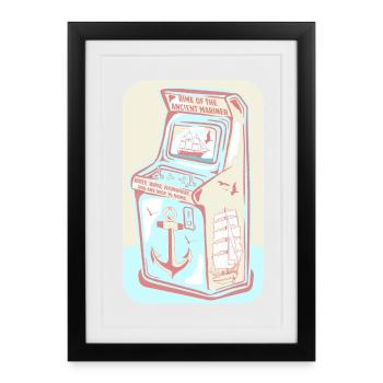 Retro Arcade game Rime of the ancient Mariner - Framed poster (27 × 37 cm) - black - Front