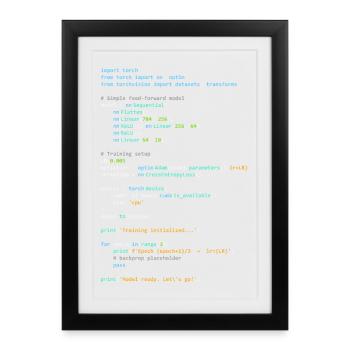 Programmeur Humour - Développeur Logique et Technologie - Affiche encadrée (27 × 37 cm) - noir - Devant