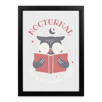 Nocturnal Book Readers Club - Framed poster (27 × 37 cm) - black - Front