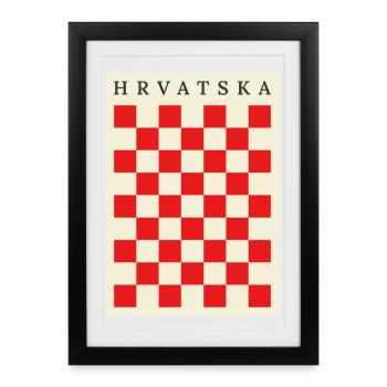 Hrvatska Vintage - Framed poster (27 × 37 cm) - black - Front
