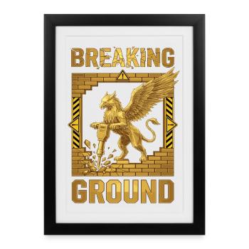 Breaking Ground Griffin - Framed poster (27 × 37 cm) - black - Front