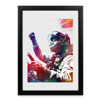 Car racing #racing #sport - Framed poster (27 × 37 cm) - black - Front