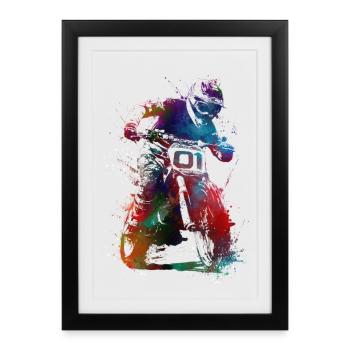 Motor Racing Sports Art #motor #sport - Framed poster (27 × 37 cm) - black - Front