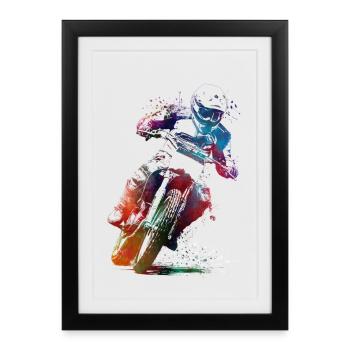 Motor Racing Sports Art #motor #sport - Framed poster (27 × 37 cm) - black - Front