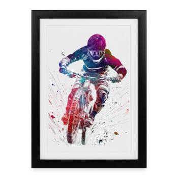 Motor Racing Sports Art #motor #sport - Framed poster (27 × 37 cm) - black - Front