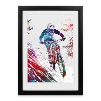 BMX Rider Sport #sport #bike - Framed poster (27 × 37 cm) - black - Front