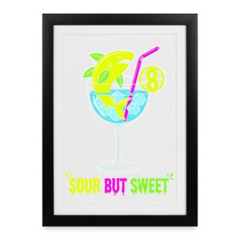 Le requin citron de 8e anniversaire acidulé mais sucré - Affiche encadrée (27 × 37 cm) - noir - Devant