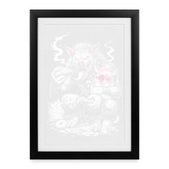 Inner couch potato - Framed poster (27 × 37 cm) - black - Front
