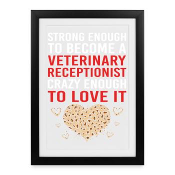 Veterinarian, Secretary, Veterinarian, Receptionist - Framed poster (27 × 37 cm) - black - Front