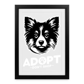 Adopt don't shop 3 (dark) - Framed poster (27 × 37 cm) - black - Front