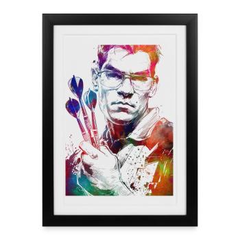 Dart Player Sports Art #darts #sport - Framed poster (27 × 37 cm) - black - Front