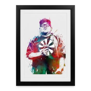 Dart Player Sports Art #darts #sport - Framed poster (27 × 37 cm) - black - Front