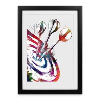 Darts Sports Art #darts #sport - Framed poster (27 × 37 cm) - black - Front