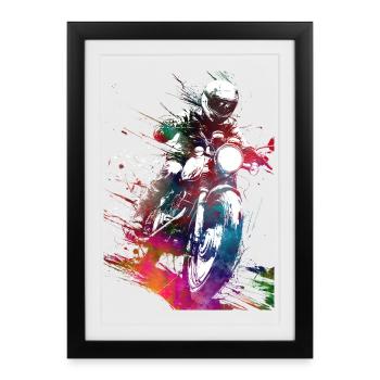 Motor Racing Sports Art #motor #sport - Framed poster (27 × 37 cm) - black - Front