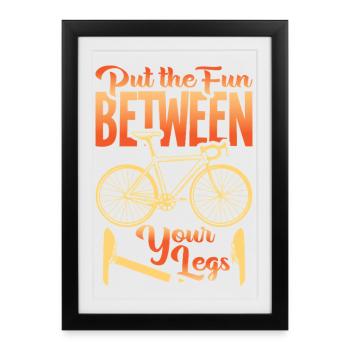 BMX Bicycle Saying bmx biker - Framed poster (27 × 37 cm) - black - Front