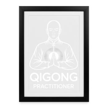 Qigong Tai Chi - Affiche encadrée (27 × 37 cm) - noir - Devant