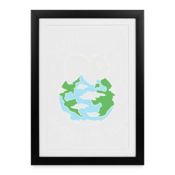Save The Earth Pandas Live Here - Framed poster (27 × 37 cm) - black - Front