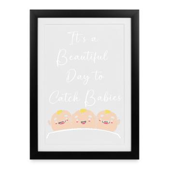 Midwife Childbirth - Framed poster (27 × 37 cm) - black - Front