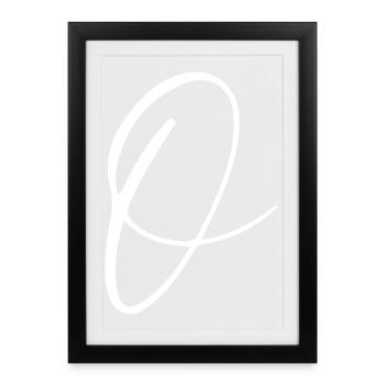 O - Affiche encadrée (27 × 37 cm) - noir - Devant