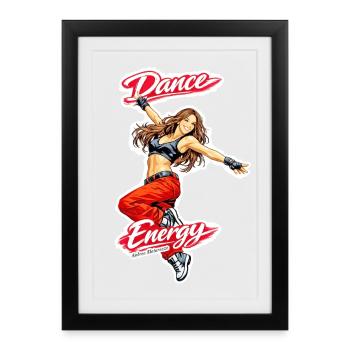 Dance of Energy and Freedom - Framed poster (27 × 37 cm) - black - Front