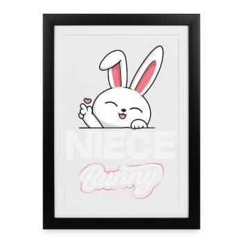 Happy Easter Sweet Easter Bunny Egg Hunt Easter Eggs - Framed poster (27 × 37 cm) - black - Front