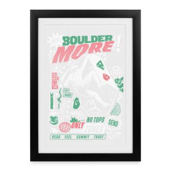 Climb Different Bouldering Motivation - Gerahmtes Poster (27 × 37 cm) - Schwarz - Vorne