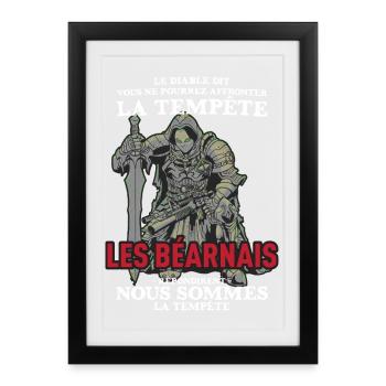 Le Diable Dit Vous Ne Pourrez Affronter La Temp... - Affiche encadrée (27 × 37 cm) - noir - Devant