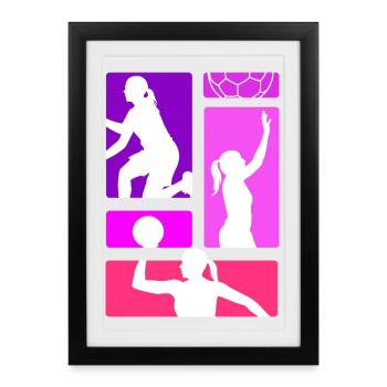Handball Handball Player Handball Coach Fan Gift - Framed poster (27 × 37 cm) - black - Front