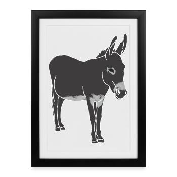 donkey - Framed poster (27 × 37 cm) - black - Front
