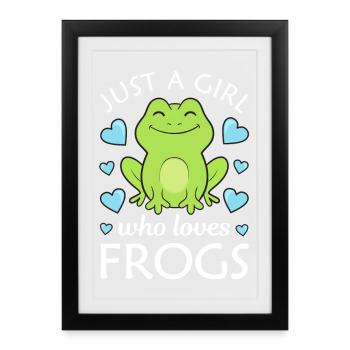 Frog Frogs - Framed poster (27 × 37 cm) - black - Front