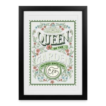 Retired garden lover grandma - Framed poster (27 × 37 cm) - black - Front