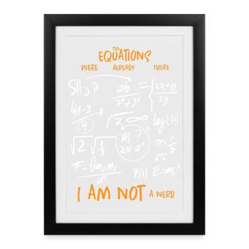 Mathematics equations - Framed poster (27 × 37 cm) - black - Front