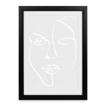 Face - Framed poster (27 × 37 cm) - black - Front