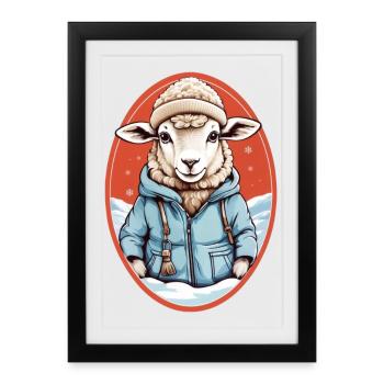 Mouton doux - Affiche encadrée (27 × 37 cm) - noir - Devant