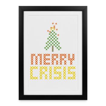 Merry Crisis - The Tree Is Burning - Framed poster (27 × 37 cm) - black - Front