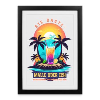 She said. Malle or I - Framed poster (27 × 37 cm) - black - Front